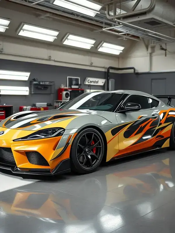 カスタム塗装されたスポーツカー